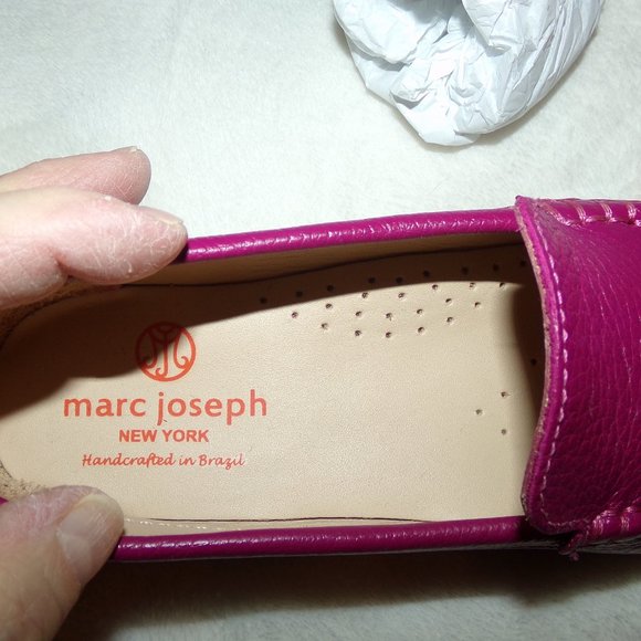 New! Marc Joseph Broadway Square Pink Loafer Shoes Big Kids Girl 13 - Picture 8 of 10